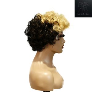 center wig machine made black wig remy hair tc004