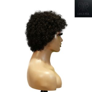 center wig machine made black wig remy hair h023