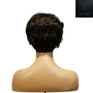 center wig machine made black wig remy hair tc041