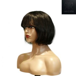 center wig machine made black wig remy hair tc027