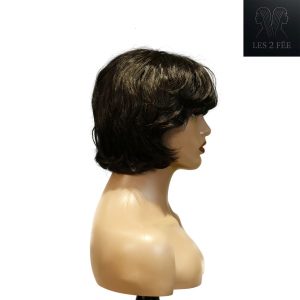 center wig machine made black wig remy hair tc063