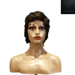 center wig machine made black wig remy hair h001