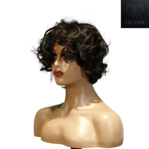 Home center wig machine made black wig remy hair tc068