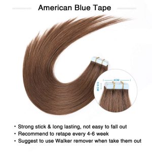 center wig asian raw hair tape in hair extensions