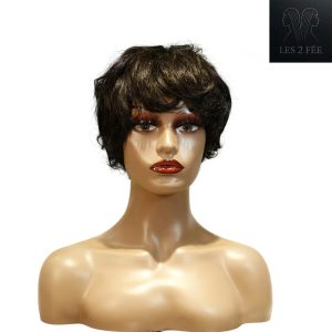 center wig machine made black wig remy hair tc041