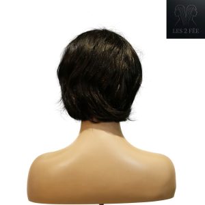 center wig machine made black wig remy hair tc063