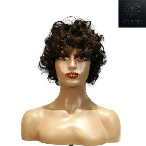 center wig machine made black wig remy hair tc002