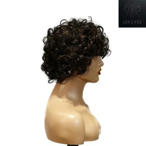 center wig machine made black wig remy hair tc002