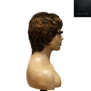 center wig machine made black wig remy hair tc066