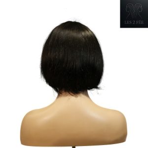 center wig machine made black wig remy hair h009
