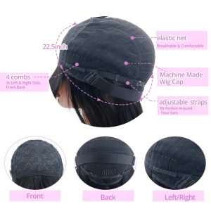 center wig machine made #27 wig remy hair h001