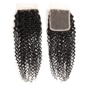 center wig remy hair 4x4 kinky curly closure
