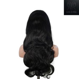 center wig natural black remy hair 6x7 lace closure body wave human hair wig