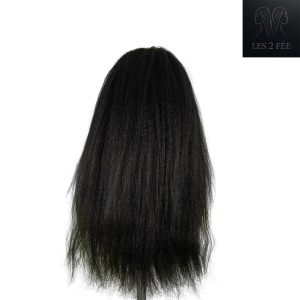 center wig natural black remy hair 6x7 lace closure yaki straight human hair wig