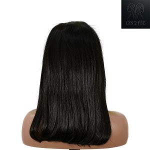 center wig 13x4 straight bob lace front wig natural black asian raw hair