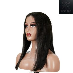 center wig natural black asian raw hair 2x6 hd lace closure straight bob human hair wig