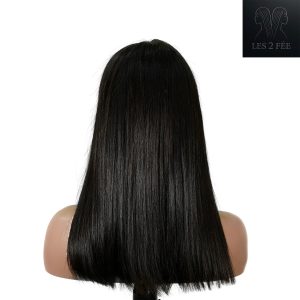 center wig natural black asian raw hair 2x6 hd lace closure straight bob human hair wig