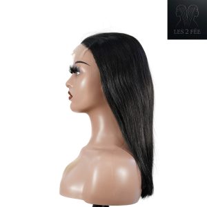 center wig natural black asian raw hair 5x5 hd lace closure straight bob human hair wig