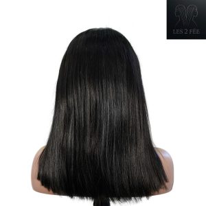 center wig natural black asian raw hair 5x5 hd lace closure straight bob human hair wig