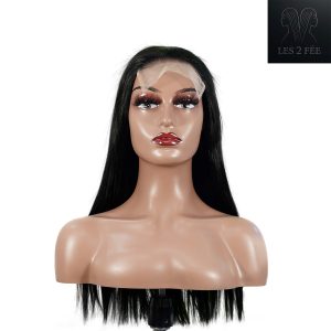 center wig natural black remy hair 5x5 lace closure straight human hair wig