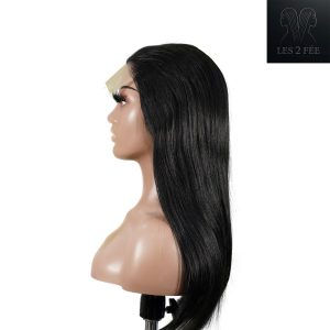center wig natural black remy hair 5x5 lace closure straight human hair wig