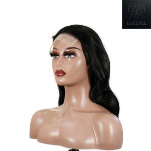 center wig natural black remy hair 5x5 lace closure body wave human hair wig