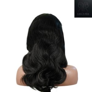 center wig natural black remy hair 5x5 lace closure body wave human hair wig