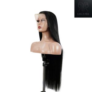 center wig 13x4 straight lace front wig natural black remy hair