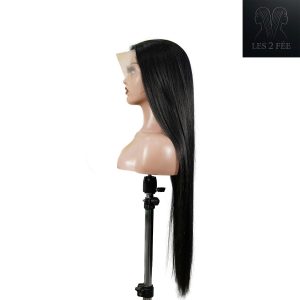 center wig 13x4 straight lace front wig natural black remy hair