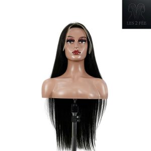 center wig natural black asian raw hair 13x6 hd lace front wig straight human hair wig