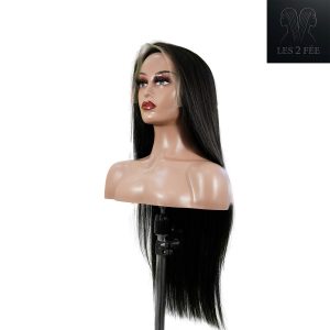 center wig natural black asian raw hair 13x6 hd lace front wig straight human hair wig