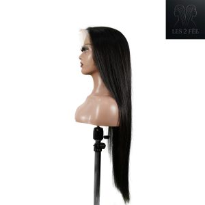 center wig natural black asian raw hair 13x6 hd lace front wig straight human hair wig