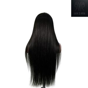 center wig natural black asian raw hair 13x6 hd lace front wig straight human hair wig