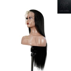 center wig 13x6 double drams straight lace front wig black remy hair