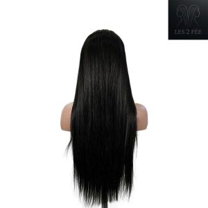 center wig 13x6 double drams straight lace front wig black remy hair