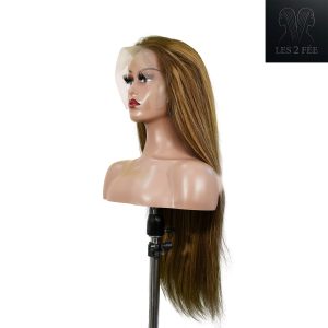 center wig 13x4 straight lace front wig m4&27 highlight remy hair 26 inch