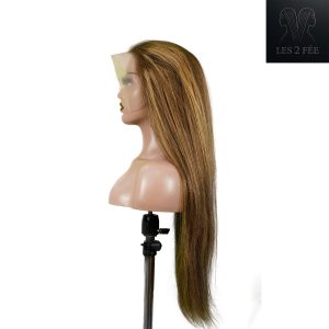 center wig 13x4 straight lace front wig m4&27 highlight remy hair 26 inch