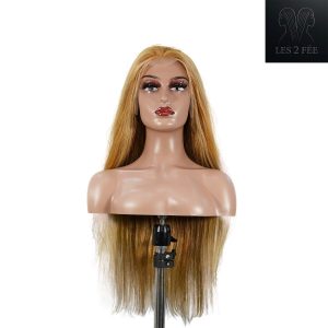 center wig 13x4 straight lace front wig 8&27 honey blonde highlight 26 inch remy hair