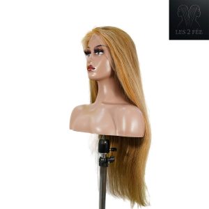 center wig 13x4 straight lace front wig 8&27 honey blonde highlight 26 inch remy hair