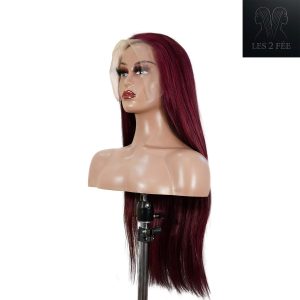 center wig 13x4 straight lace front wig 99j color 26 inch remy hair