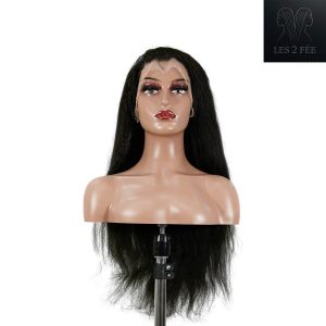 center wig 13x4 yaki straight lace front wig black remy hair