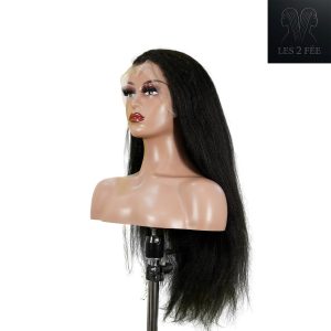 center wig 13x4 yaki straight lace front wig black remy hair