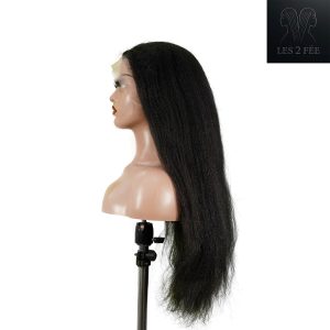 center wig 13x4 yaki straight lace front wig black remy hair