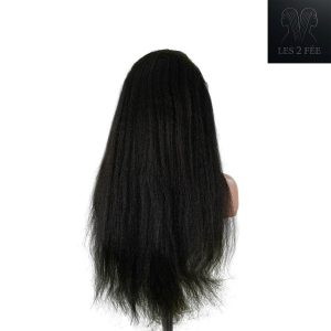 center wig 13x4 yaki straight lace front wig black remy hair