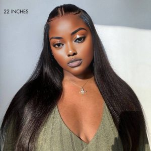 center wig natural black asian raw hair 6x7 hd lace closure straight human hair wig